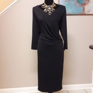 Talbots Woman/ Black/Stretch/ Midi Dress